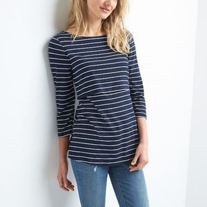 Gap striped double layer nursing top